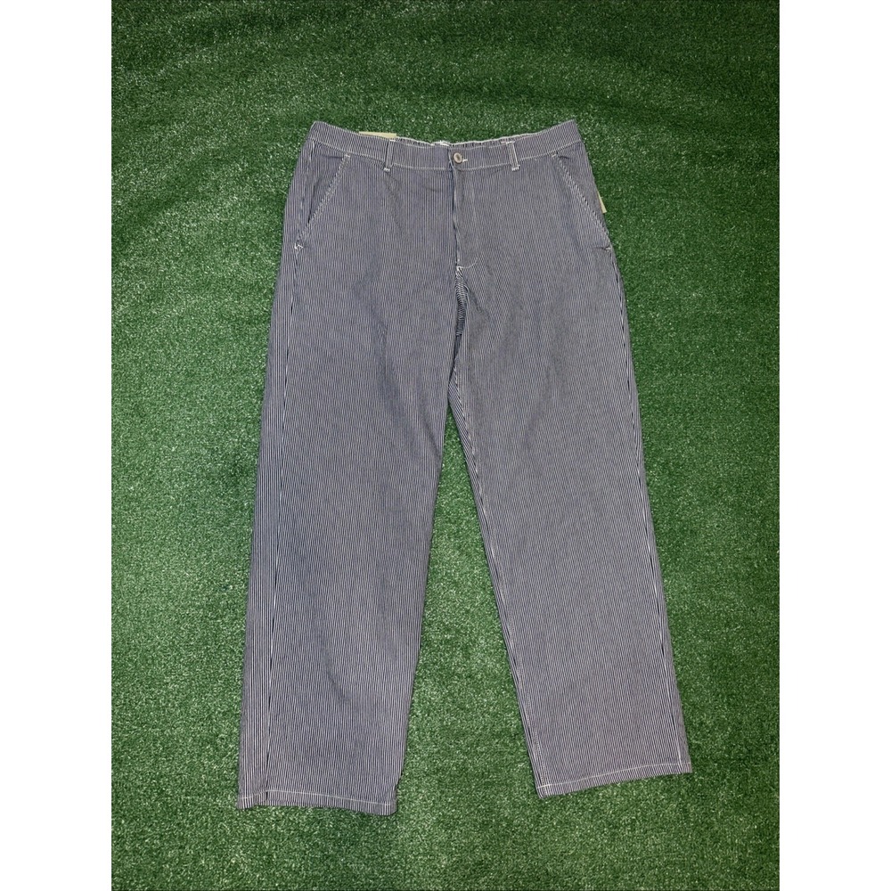 Men's Straight‎ Fit Striped Pants - Goodfellow & Co Size Large